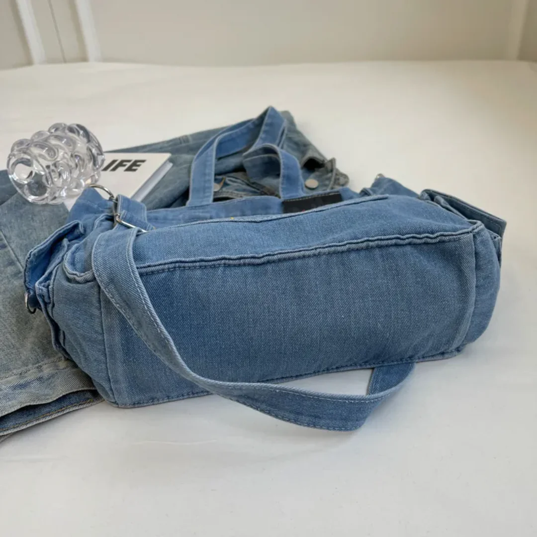 Groovy Trippy Denim tote Bag - Image 7