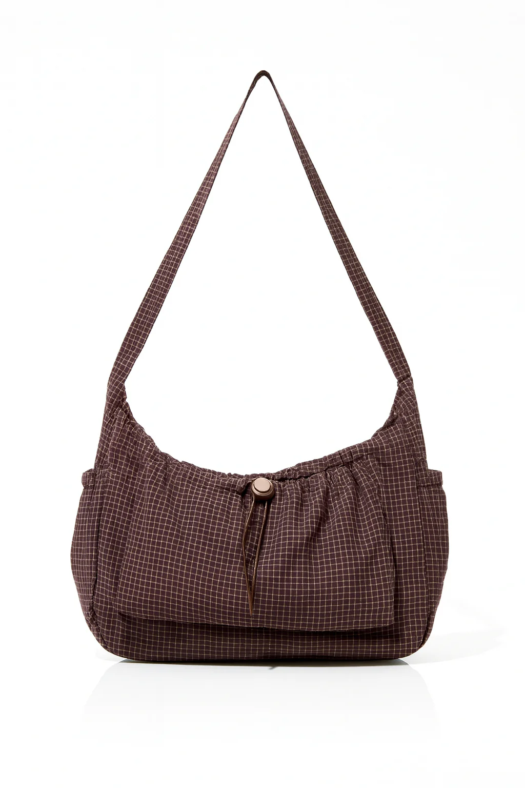 Midnight Grid Ruched Shoulder Bag - Image 5