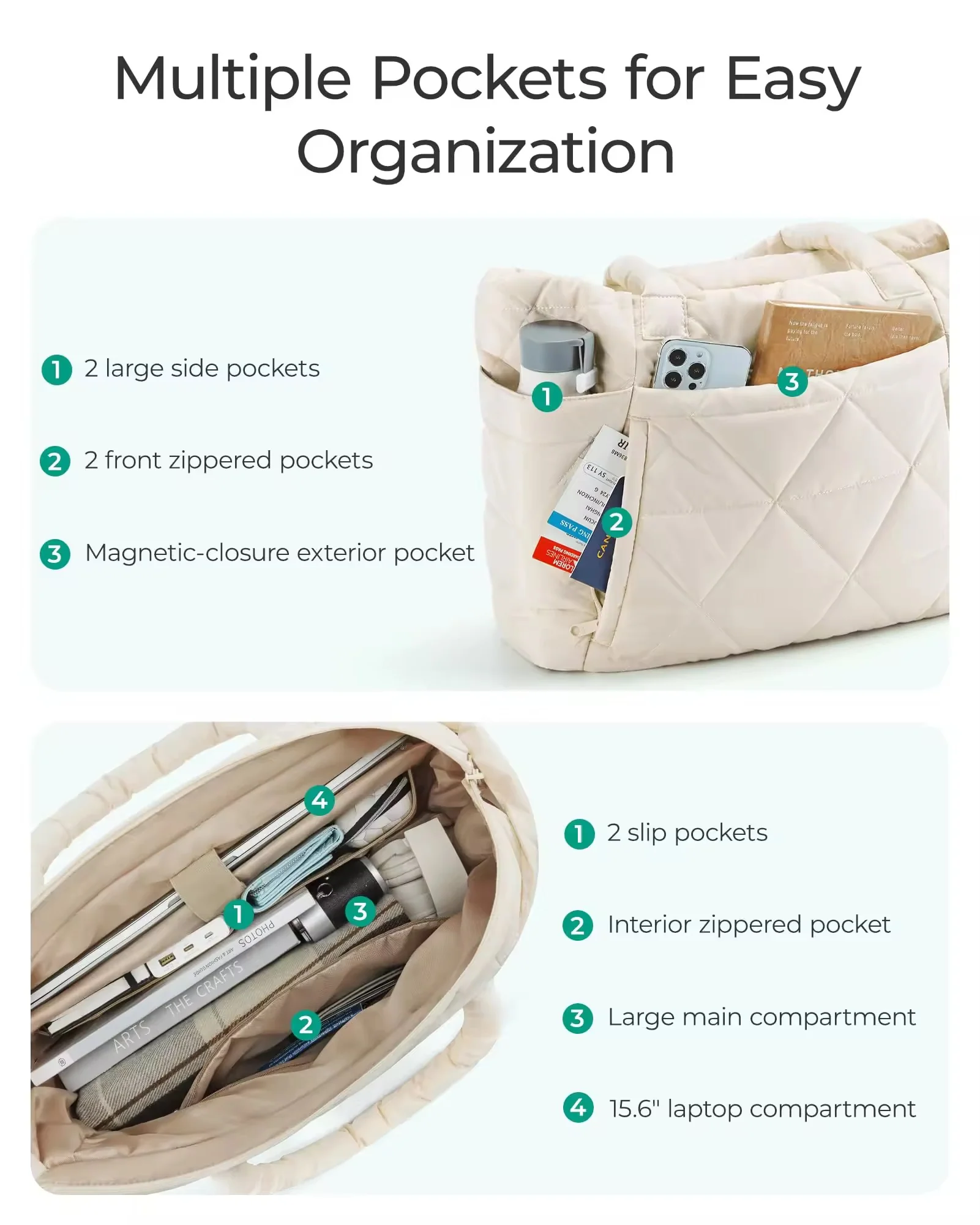 Rosecloud Quilted Tote - Image 9