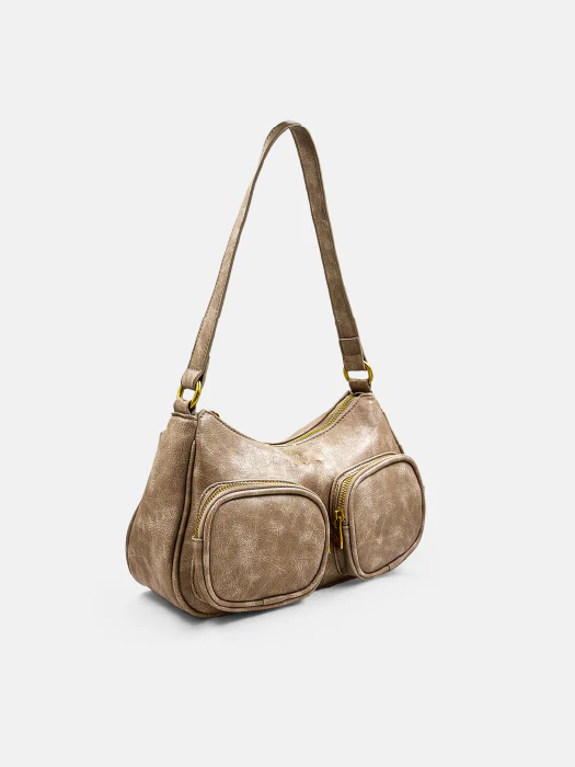 Taupe Harmony Shoulder Bag - Image 3