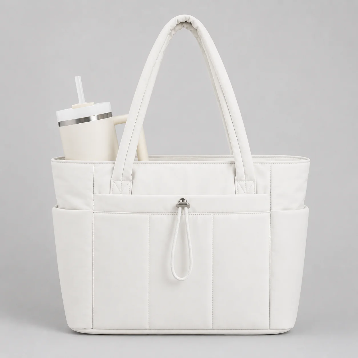 Taupe Luxe Utility Tote - Image 9